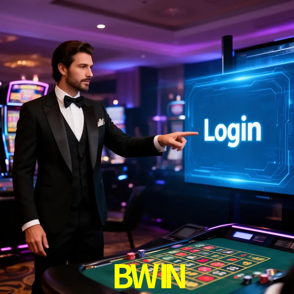BWIN Login - OTP, cuenta y soporte Pantalla BWIN Login con OTP, contraseña, cuenta segura y soporte móvil